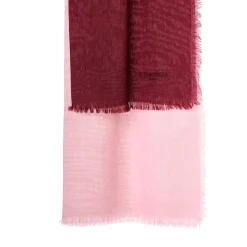 E.Marinella Sciarpe Invernali|PASHMINA FUCSIA E ROSA CHIARO EFFETTO SFUMATO In cashmere
