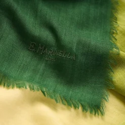 E.Marinella Sciarpe Invernali|PASHMINA VERDE EFFETTO SFUMATO In cashmere