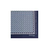 E.Marinella Pochette Da Taschino|POCHETTE DA TASCHINO IN SETA STAMPATA A MANO BLU Fantasia archivio 1959