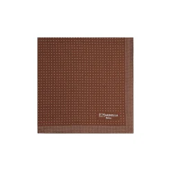 E.Marinella Pochette Da Taschino|POCHETTE DA TASCHINO IN SETA STAMPATA A MANO MARRONEPois