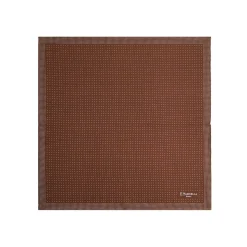 E.Marinella Pochette Da Taschino|POCHETTE DA TASCHINO IN SETA STAMPATA A MANO MARRONEPois
