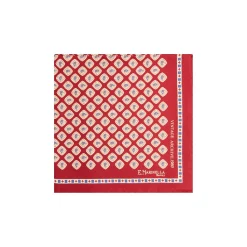 E.Marinella Pochette Da Taschino|POCHETTE DA TASCHINO IN SETA STAMPATA A MANO BORDEAUX Fantasia archivio 1980