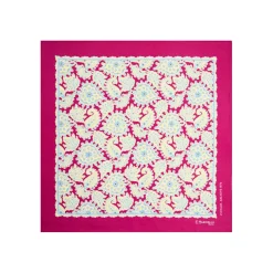 E.Marinella Pochette Da Taschino|POCHETTE DA TASCHINO IN SETA STAMPATA A MANO FUCSIA Fantasia archivio 1975