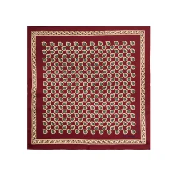 E.Marinella Pochette Da Taschino|POCHETTE DA TASCHINO IN SETA STAMPATA A MANO BORDEAUX Fantasia archivio 1931