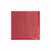 E.Marinella Pochette Da Taschino|POCHETTE DA TASCHINO IN SETA STAMPATA A MANO ROSSO Fantasia archivio 1957