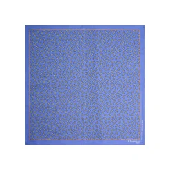 E.Marinella Pochette Da Taschino|POCHETTE DA TASCHINO IN SETA STAMPATA A MANO AZZURRO POLVERE Fantasia archivio 1957