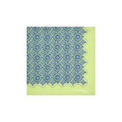 E.Marinella Pochette Da Taschino|POCHETTE DA TASCHINO IN SETA STAMPATA A MANO VERDE CHIARO Macrofantasia fiore