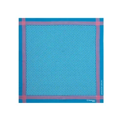 E.Marinella Pochette Da Taschino|POCHETTE DA TASCHINO IN SETA STAMPATA A MANO BLU SCURO Pois