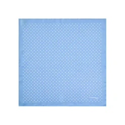 E.Marinella Pochette Da Taschino|POCHETTE DA TASCHINO IN SETA STAMPATA A MANO AZZURRA Microfantasia fiore