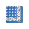 E.Marinella Pochette Da Taschino|POCHETTE DA TASCHINO IN SETA STAMPATA A MANO BLU SCURO Microfantasia fiore