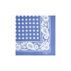 E.Marinella Pochette Da Taschino|POCHETTE DA TASCHINO IN SETA STAMPATA A MANO AZZURRA Microfantasia fiore