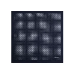 E.Marinella Pochette Da Taschino|POCHETTE DA TASCHINO IN SETA STAMPATA A MANO BLU SCURO Microfantasia fiore