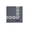 E.Marinella Pochette Da Taschino|POCHETTE DA TASCHINO IN SETA STAMPATA A MANO BLU SCURO Microfantasia fiore