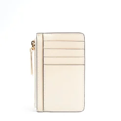 E.Marinella Porta Carte Di Credito|PORTA CARTE DI CREDITO BEIGE In pelle con zip