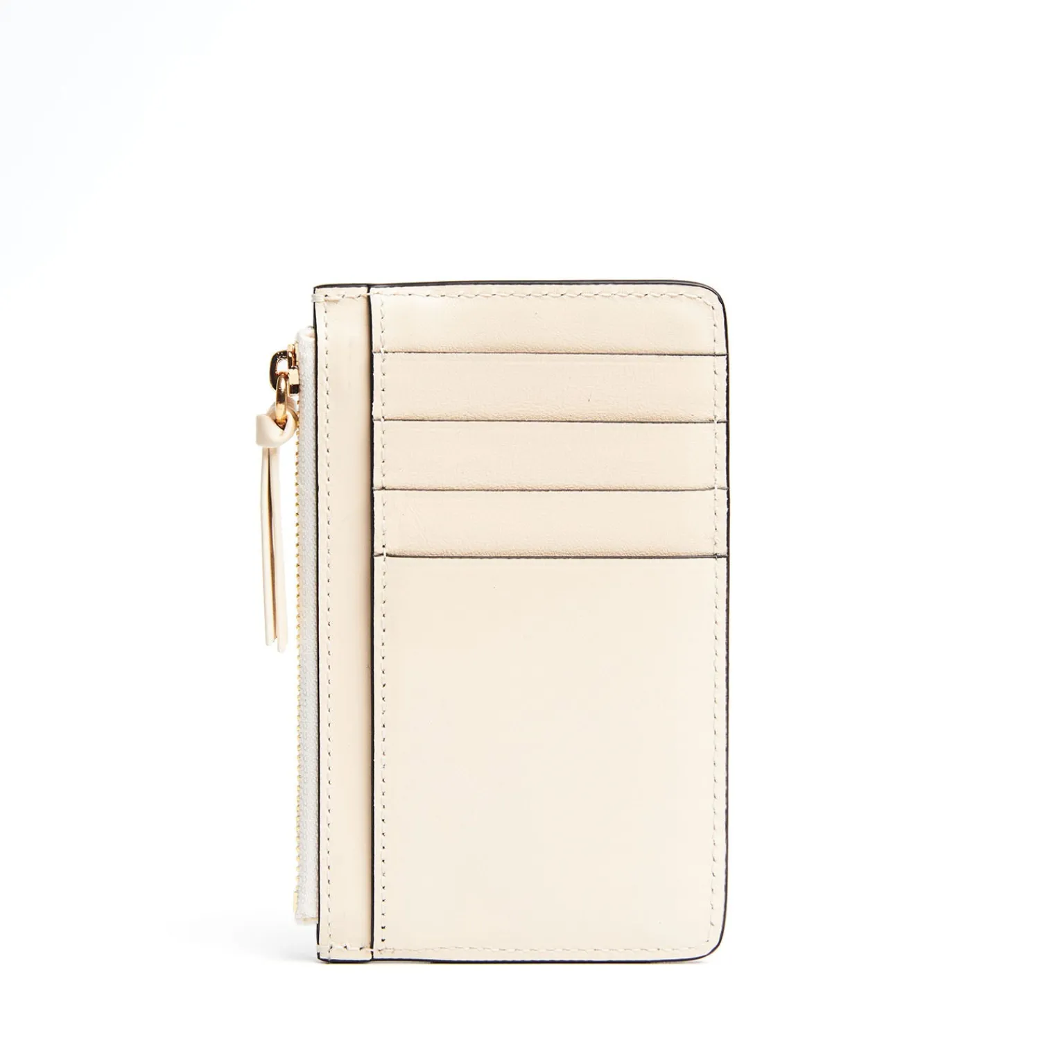 E.Marinella Porta Carte Di Credito|PORTA CARTE DI CREDITO BEIGE In pelle con zip