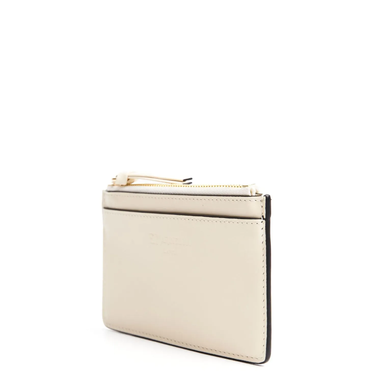 E.Marinella Porta Carte Di Credito|PORTA CARTE DI CREDITO BEIGE In pelle con zip