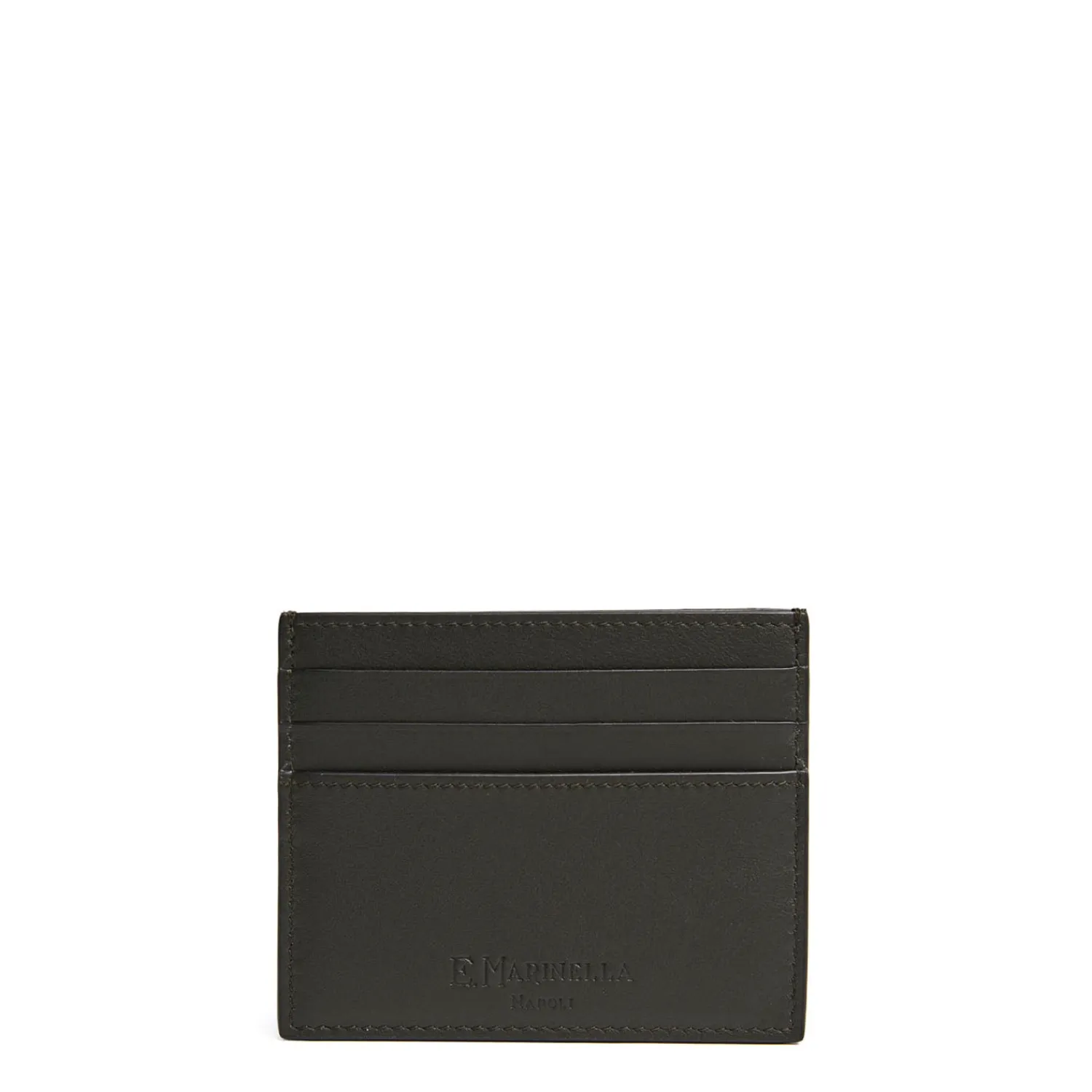 E.Marinella Porta Carte Di Credito|PORTACARTE DI CREDITO IN PELLE VERDE SCURO 7 scomparti