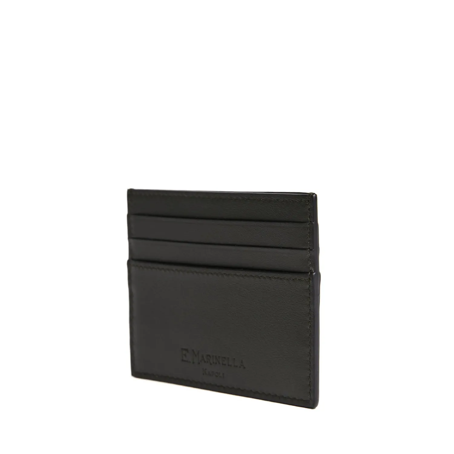 E.Marinella Porta Carte Di Credito|PORTACARTE DI CREDITO IN PELLE VERDE SCURO 7 scomparti