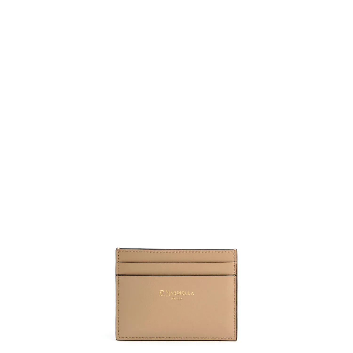 E.Marinella Porta Carte Di Credito|PORTACARTE DI CREDITO PICCOLO BEIGE In pelle liscia