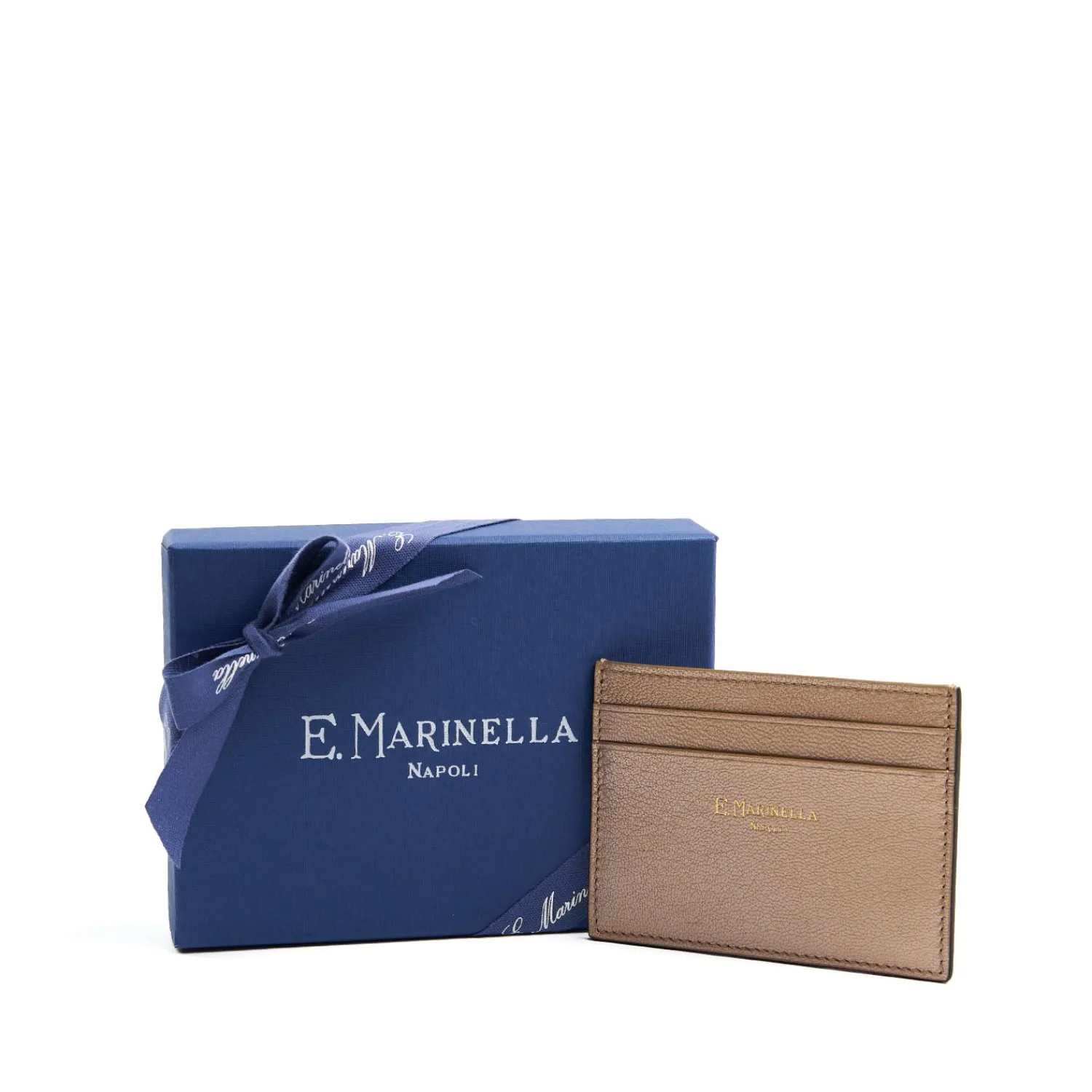 E.Marinella Porta Carte Di Credito|PORTACARTE DI CREDITO PICCOLO ROSA PLATINO In pelle lisciaplatino