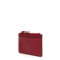 E.Marinella Porta Carte Di Credito|PORTA CARTE DI CREDITO ROSSO In pelle con zip