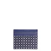 E.Marinella Porta Carte Di Credito|PORTACARTE DI CREDITO SETA E PELLE BLU SCURO 5 scomparti