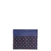 E.Marinella Porta Carte Di Credito|PORTACARTE DI CREDITO SETA E PELLE BLU SCURO 5 scomparti