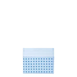 E.Marinella Porta Carte Di Credito|PORTACARTE DI CREDITO SETA E PELLE AZZURRO 5 scomparti