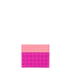 E.Marinella Porta Carte Di Credito|PORTACARTE DI CREDITO SETA E PELLE FUCSIA 5 scomparti