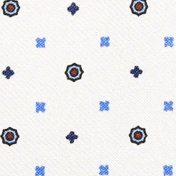 E.Marinella Porta Carte Di Credito|PORTACARTE DI CREDITO SETA E PELLE BIANCO 5 scomparti