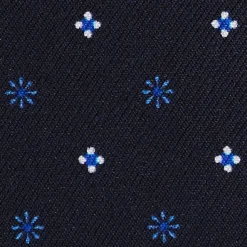 E.Marinella Porta Carte Di Credito|PORTACARTE DI CREDITO SETA E PELLE BLU SCURO 5 scomparti