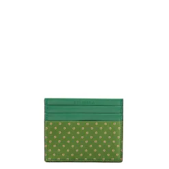 E.Marinella Porta Carte Di Credito|PORTACARTE DI CREDITO SETA E PELLE VERDE CHIARO 5 scomparti