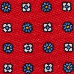 E.Marinella Porta Carte Di Credito|PORTACARTE DI CREDITO SETA E PELLE ROSSO 5 scomparti