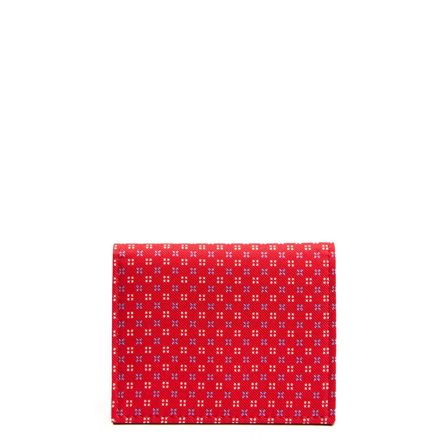 E.Marinella Porta Carte Di Credito|PORTACARTE PIEGHEVOLE IN SETA PELLE ROSSO 10 scomparti