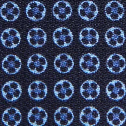 E.Marinella Porta Carte Di Credito|PORTACARTE PIEGHEVOLE IN SETA PELLE BLU SCURO 10 scomparti