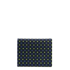 E.Marinella Porta Carte Di Credito|PORTACARTE PIEGHEVOLE IN SETA PELLE BLU SCURO 10 scomparti