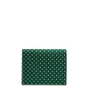 E.Marinella Porta Carte Di Credito|PORTACARTE PIEGHEVOLE IN SETA PELLE VERDE SCURO 10 scomparti