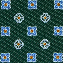 E.Marinella Porta Carte Di Credito|PORTACARTE PIEGHEVOLE IN SETA PELLE VERDE SCURO 10 scomparti