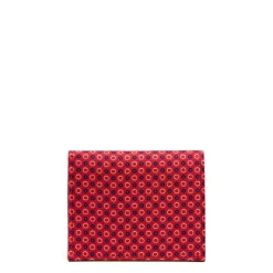 E.Marinella Porta Carte Di Credito|PORTACARTE PIEGHEVOLE IN SETA PELLE ROSSO 10 scomparti