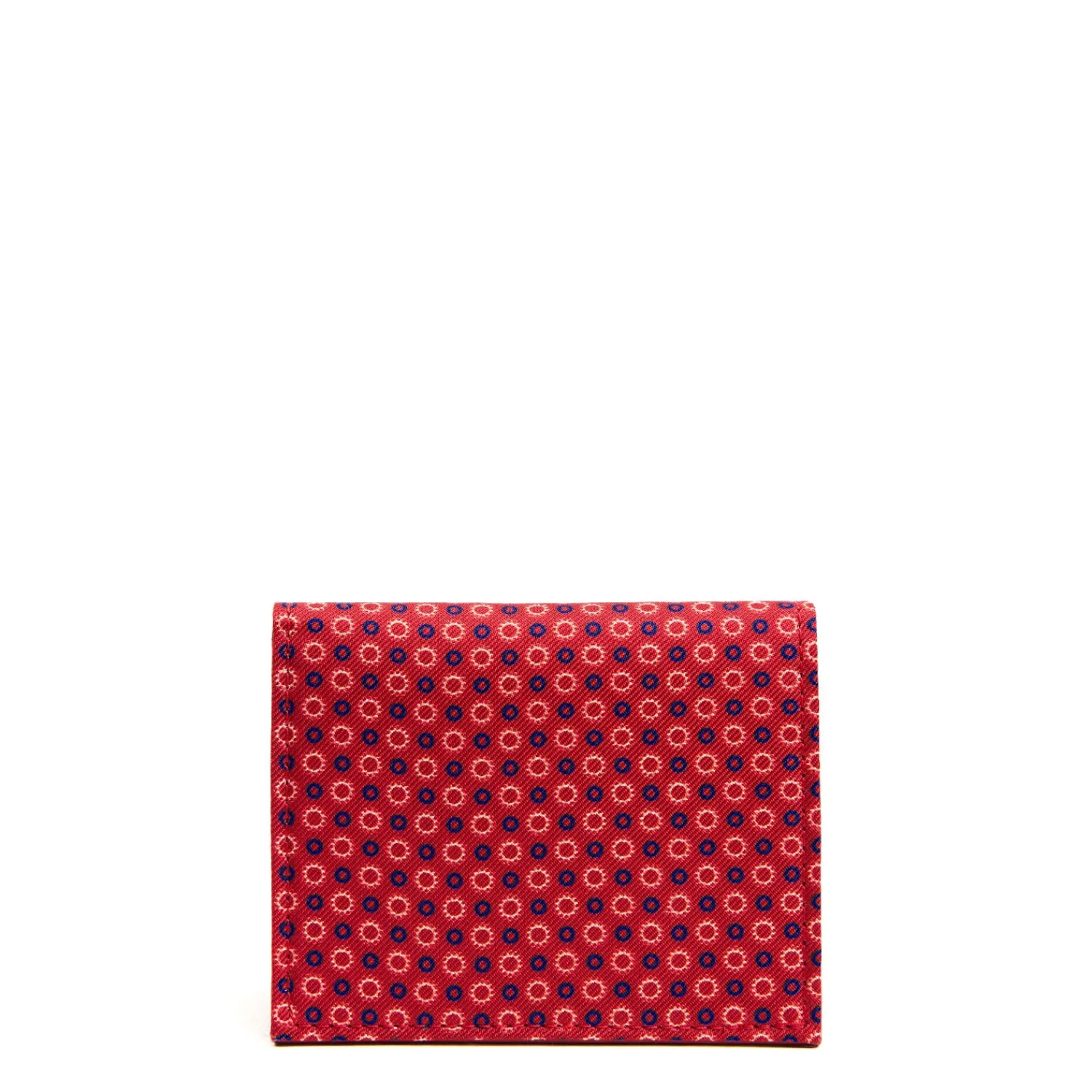 E.Marinella Porta Carte Di Credito|PORTACARTE PIEGHEVOLE IN SETA PELLE ROSSO 10 scomparti