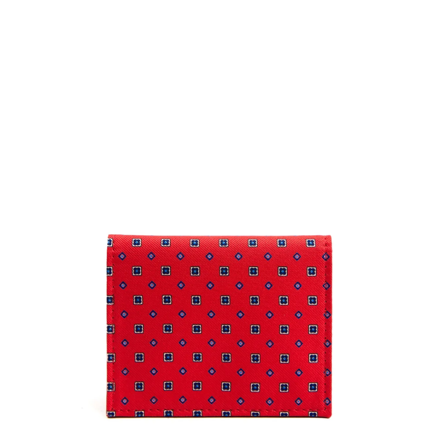 E.Marinella Porta Carte Di Credito|PORTACARTE PIEGHEVOLE IN SETA PELLE ROSSO 10 scomparti