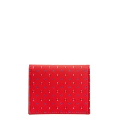 E.Marinella Porta Carte Di Credito|PORTACARTE PIEGHEVOLE IN SETA PELLE ROSSO 10 scomparti