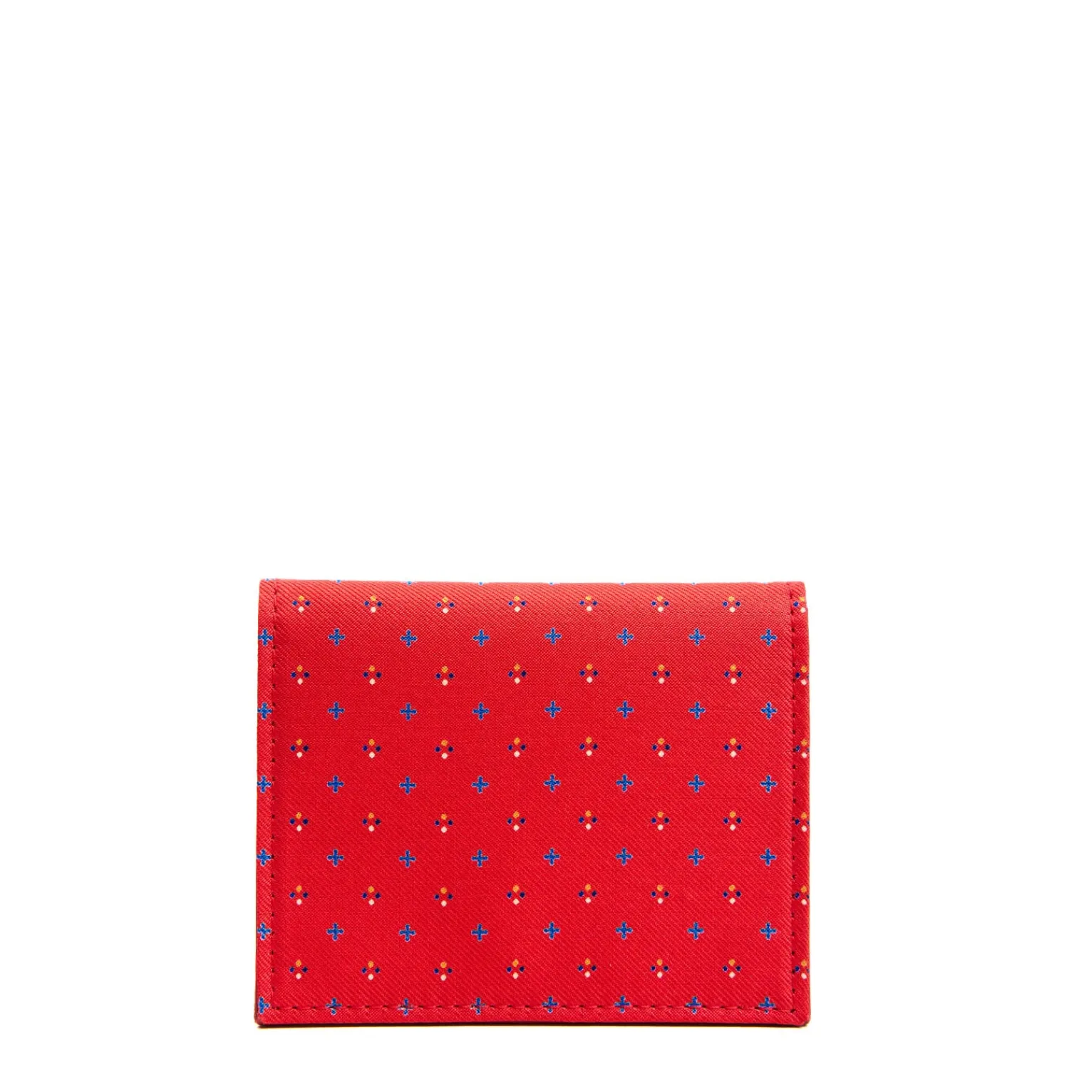 E.Marinella Porta Carte Di Credito|PORTACARTE PIEGHEVOLE IN SETA PELLE ROSSO 10 scomparti