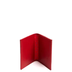 E.Marinella Porta Carte Di Credito|PORTACARTE PIEGHEVOLE IN SETA PELLE ROSSO 10 scomparti