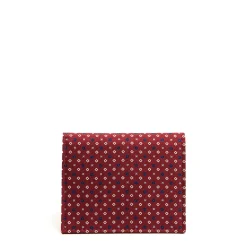 E.Marinella Porta Carte Di Credito|PORTACARTE PIEGHEVOLE IN SETA PELLE BORDEAUX 10 scomparti