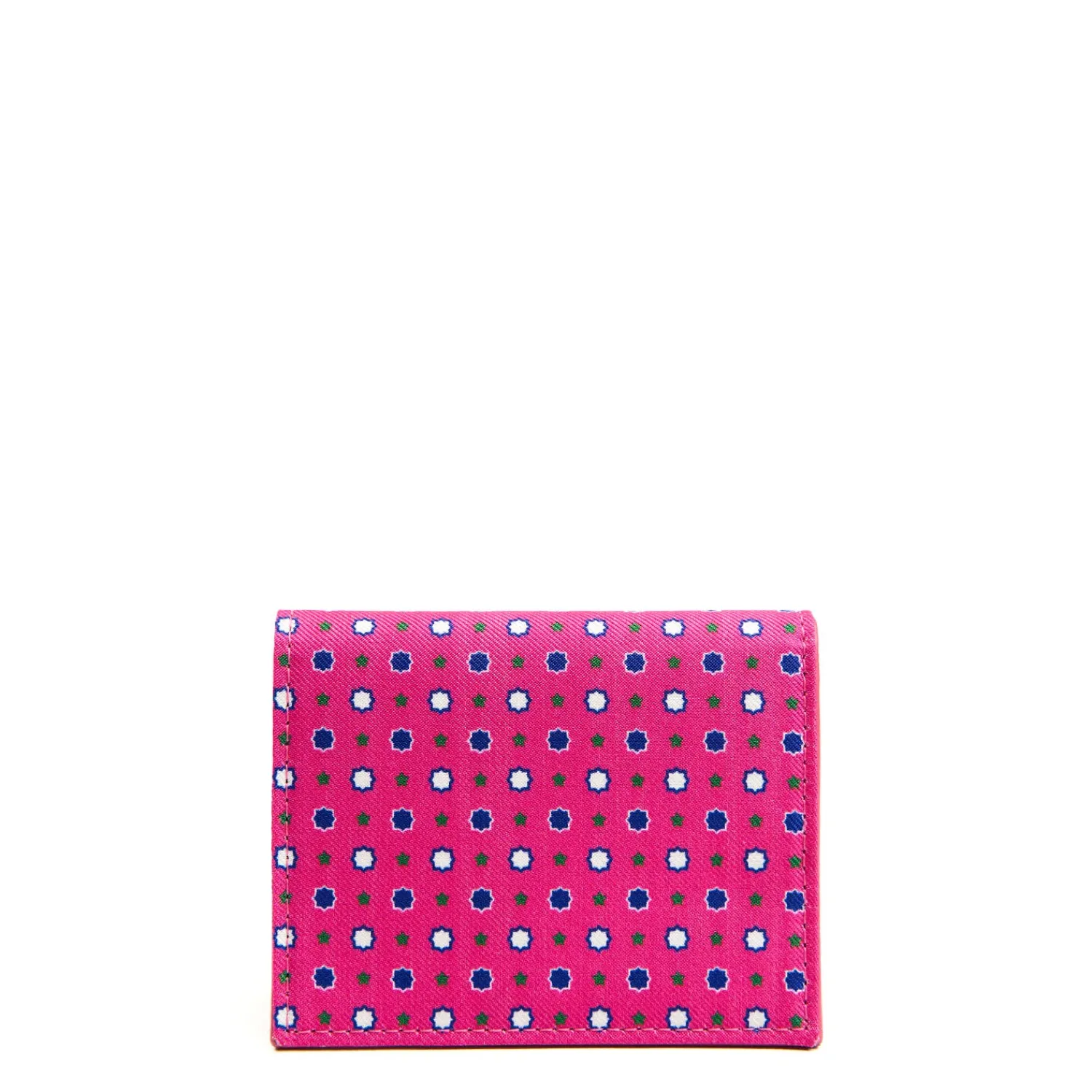 E.Marinella Porta Carte Di Credito|PORTACARTE PIEGHEVOLE IN SETA PELLE FUCSIA 10 scomparti