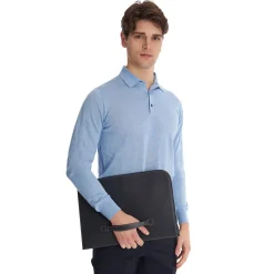 E.Marinella Borse Da Lavoro E Portadocumenti|Borse Da Lavoro E Portadocumenti|PORTADOCUMENTI BLU In pelle con cinturino