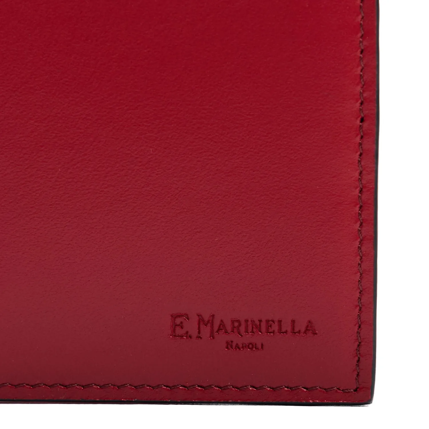 E.Marinella Portafogli|PORTAFOGLIO ORIZZONTALE BORDEAUX In pelle liscia