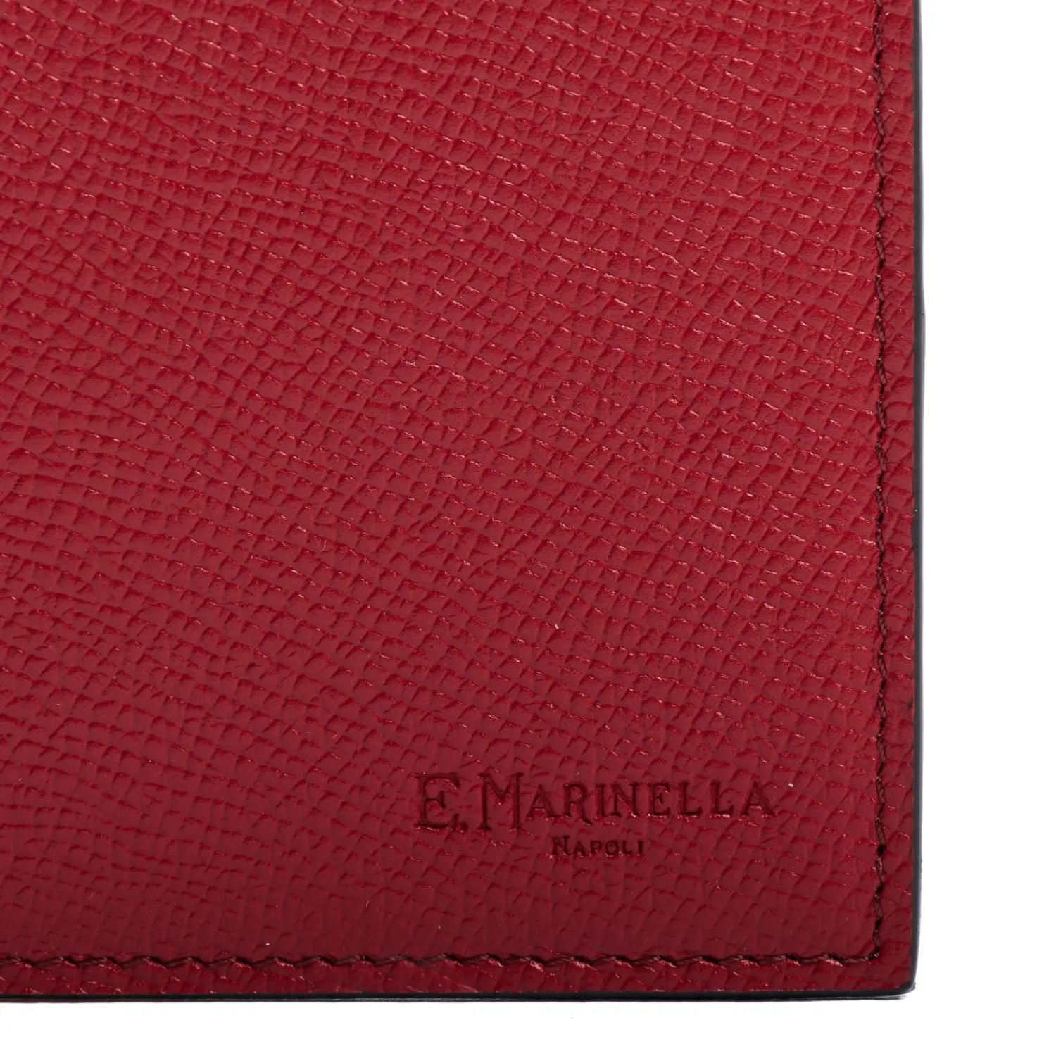 E.Marinella Portafogli|PORTAFOGLIO ORIZZONTALE BORDEAUX In pelle martellata