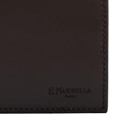 E.Marinella Portafogli|PORTAFOGLIO ORIZZONTALE MARRONE SCURO In pelle liscia